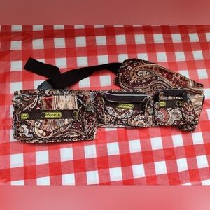 LeSportsac belt bag fanny pack with a paisley pattern.